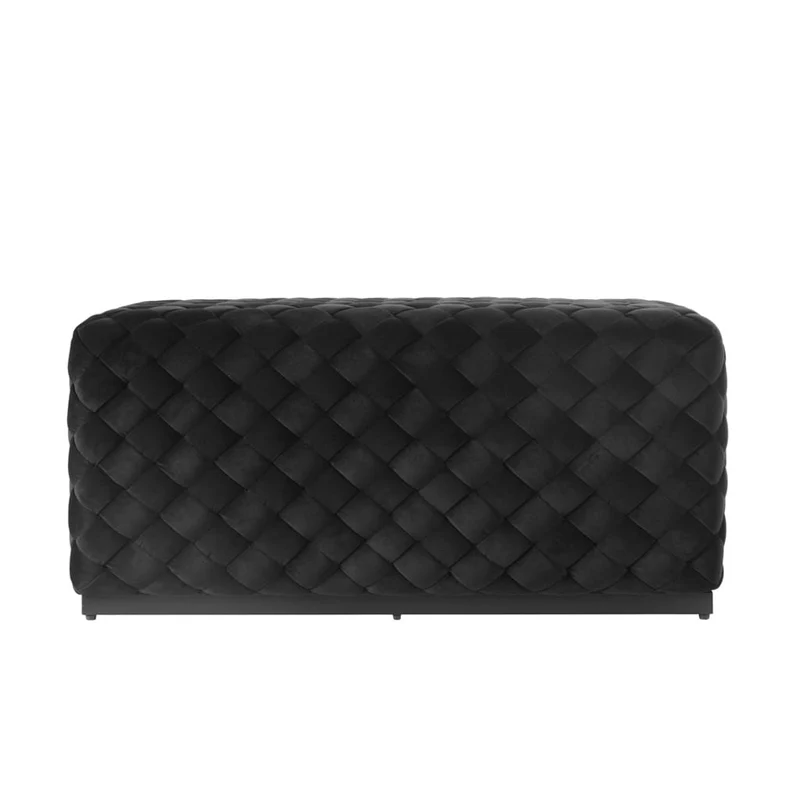 Colline Large Black Pouffe