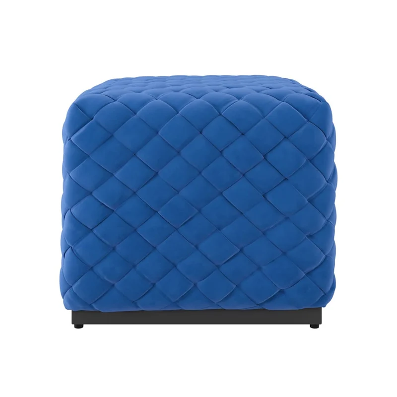 Colline Large Black Pouffe