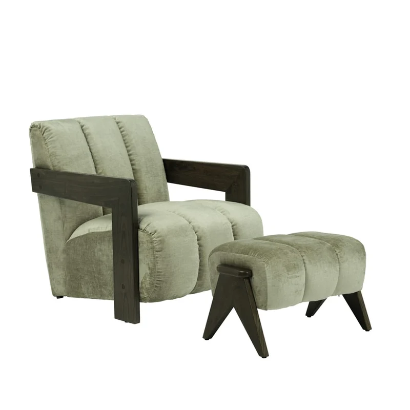 Hudson Dusty Sage Foot stool
