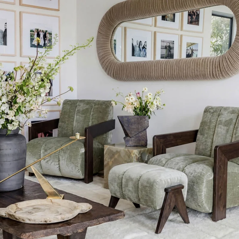 Hudson Dusty Sage Foot stool