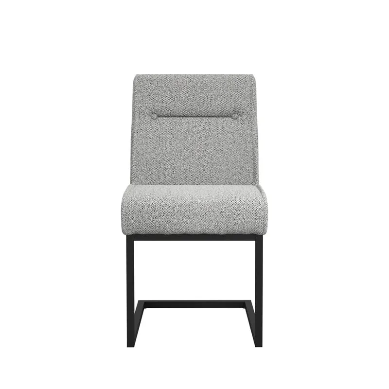 Cleaver Smoked Pearl and Black Dining Chairs with Arms