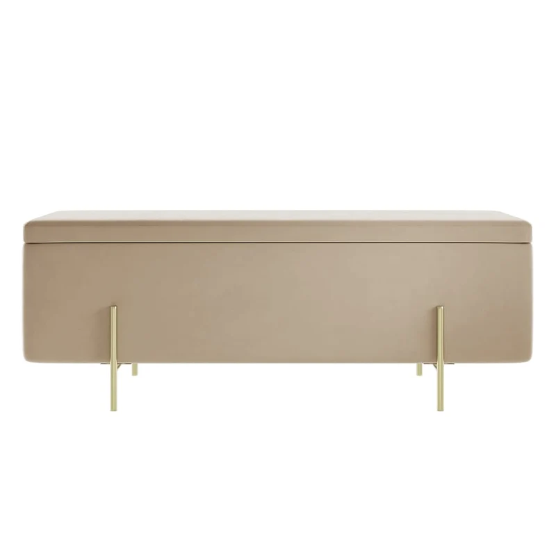 Lola Beige Storage Ottoman