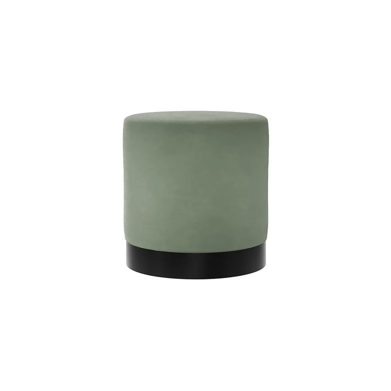 Lara Sage Velvet Large Pouffe