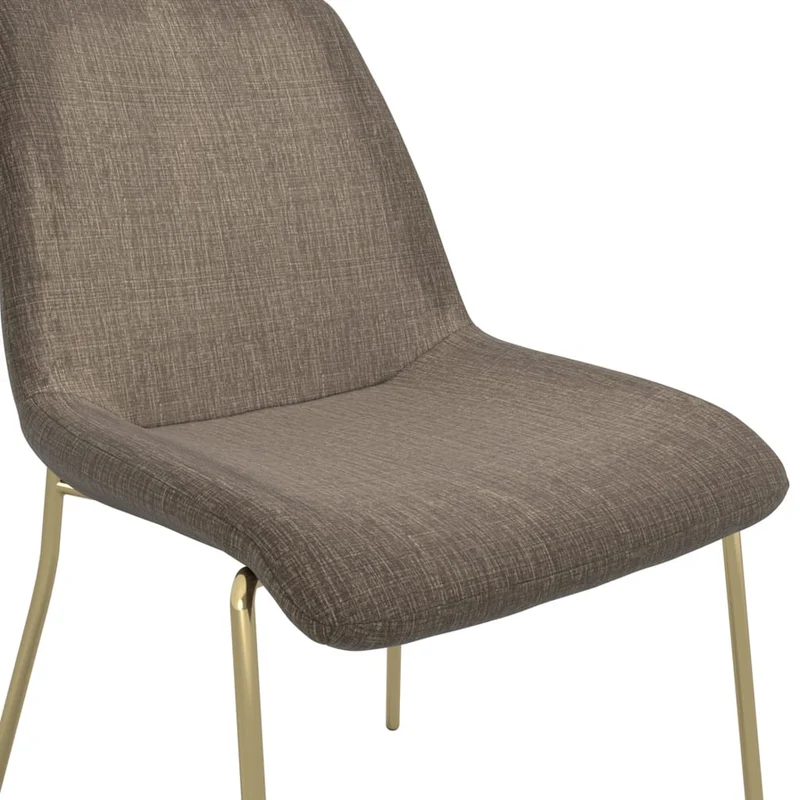 Carlo Taupe and Gold Dining Chair