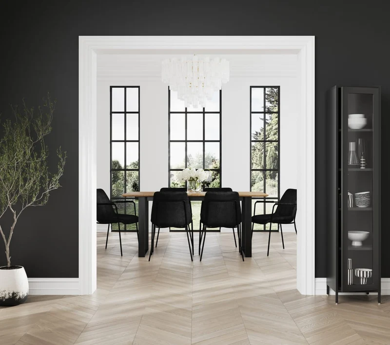 Carlo Black Dining Chair with Arms