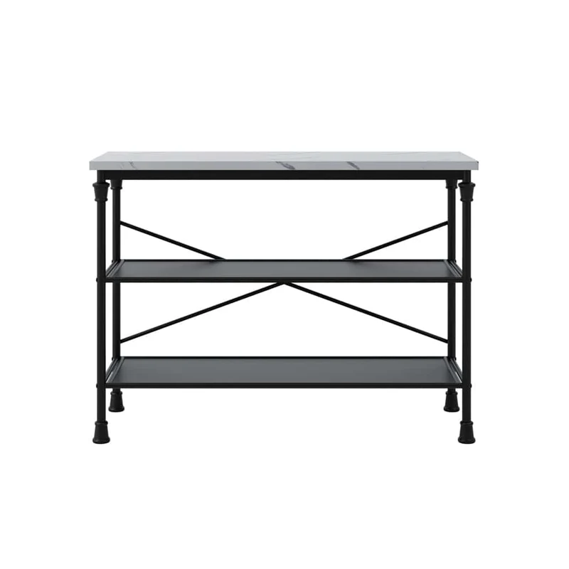 Fairmont Marble & Black Console Table