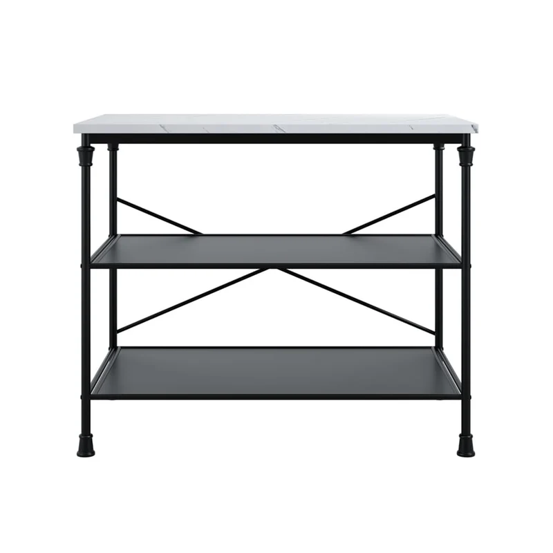 Fairmont Marble & Black Console Table