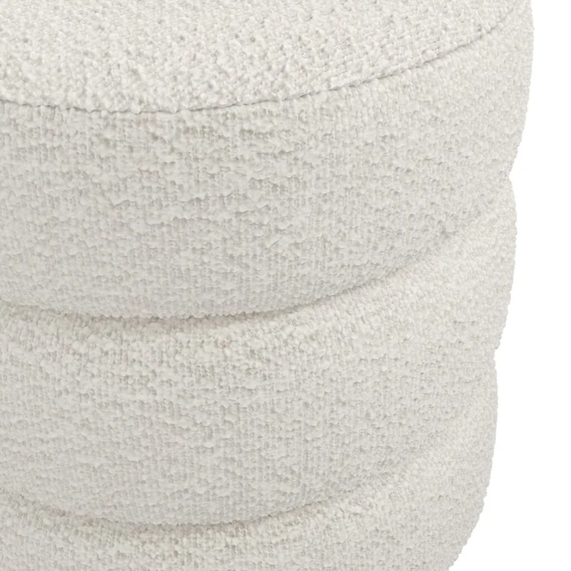Emi Ivory and Black Pouffe