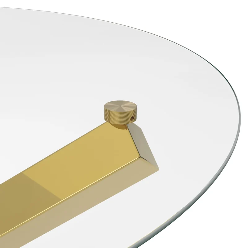 Capri Glass & Gold Dining Table