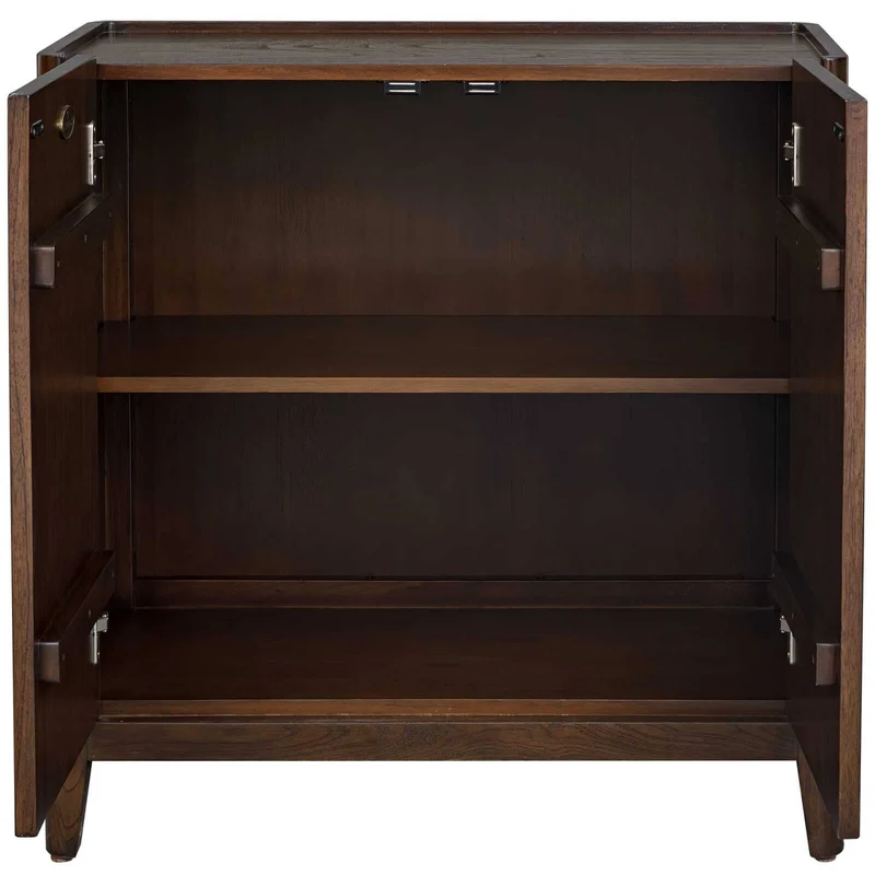 On The Block 2 Door Walnut Cabinet