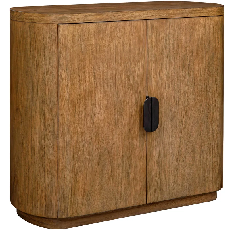 Newell 2 Door Storage Cabinet in Natural Wood