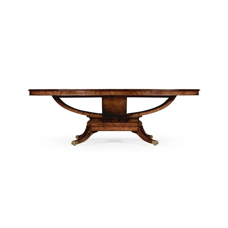 Biedermeier Style Mahogany Oval Dining Table - 244cm