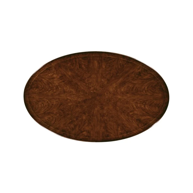 Biedermeier Style Mahogany Oval Dining Table - 244cm