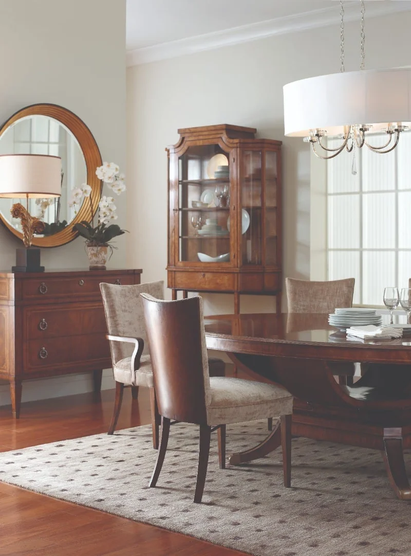 Biedermeier Style Mahogany Oval Dining Table - 244cm