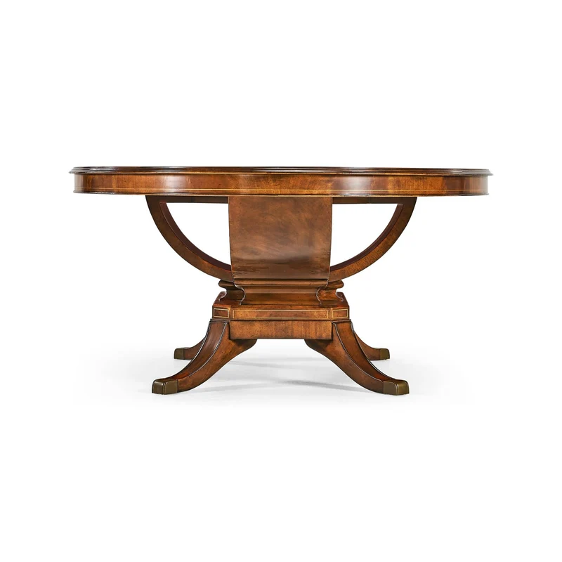 Biedermeier Oval Walnut Dining Table