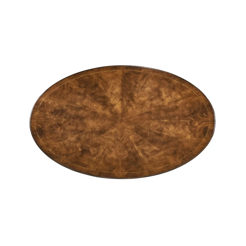 Biedermeier Oval Walnut Dining Table