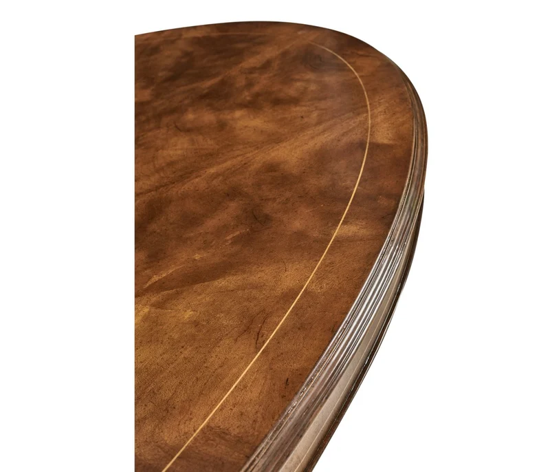 Biedermeier Oval Walnut Dining Table