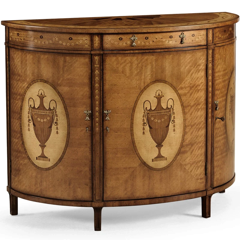 Adam Style Demilune Cabinet