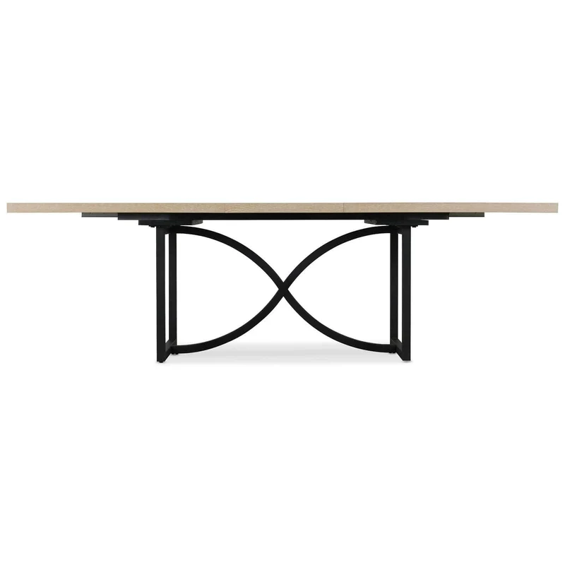 Tranquillity Rectangle Extending Dining Table with Metal Base 204-260cm