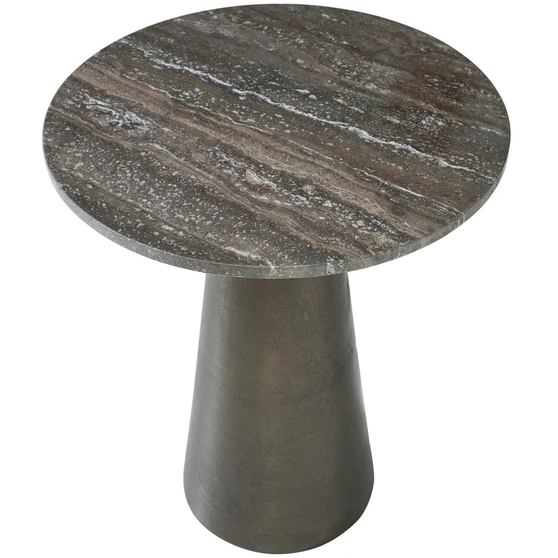Midsummer Indoor-Outdoor Bronze Round Side Table
