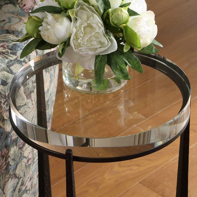 Midas Dark Bronze Round Side Table