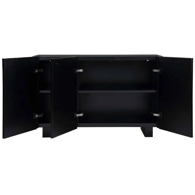 Mercado Black 3 Door Cabinet