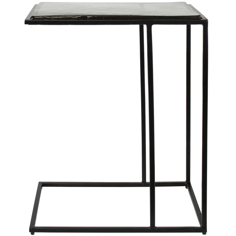 Mateo Glass Top Side Table