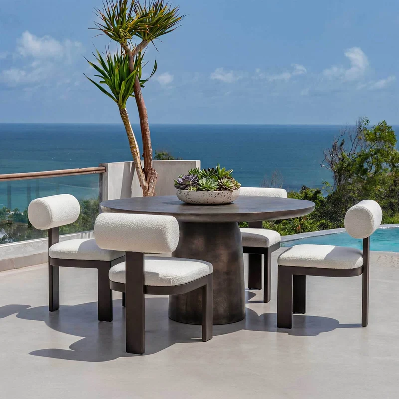 Madrone Indoor-Outdoor Bronze Dining Table - 122cm