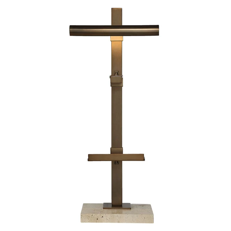 Lean On Me Lighted Easel in Travertine/Bronze