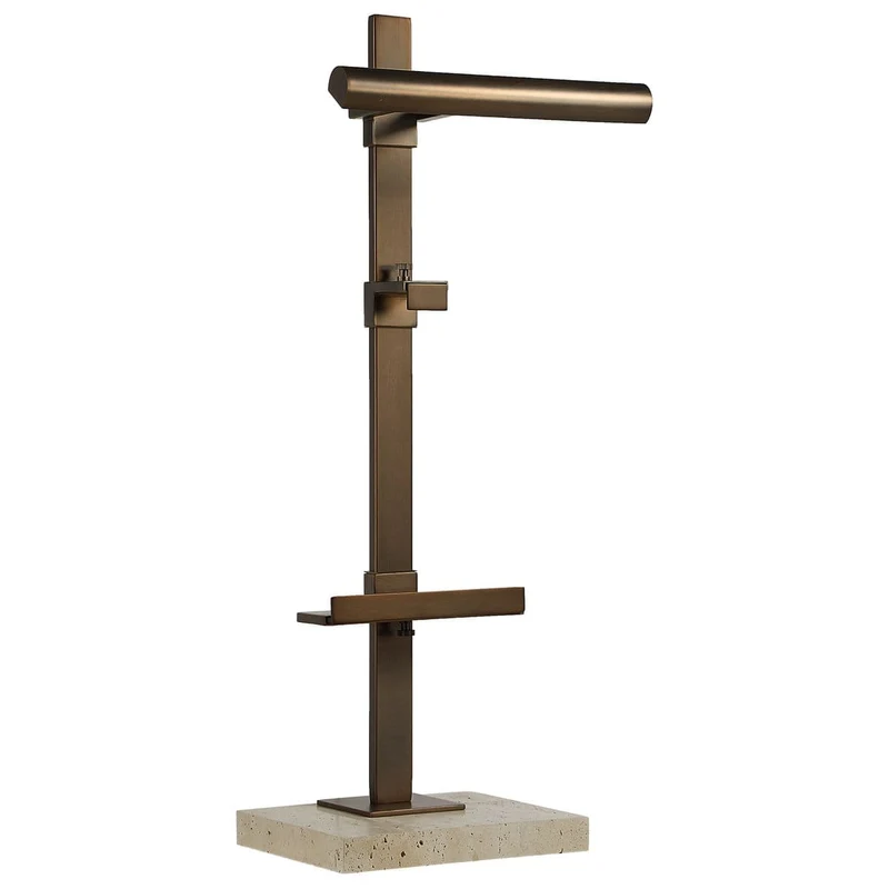 Lean On Me Lighted Easel in Travertine/Bronze