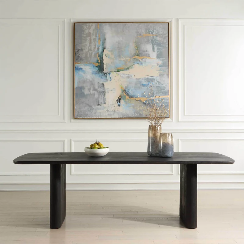 Kirin Reclaimed Fir Dining Table in Black - 244cm