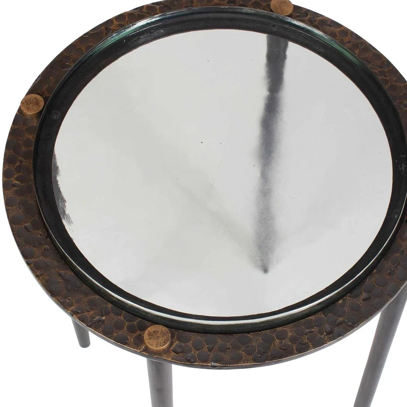 Kennington Round Glass Side Table