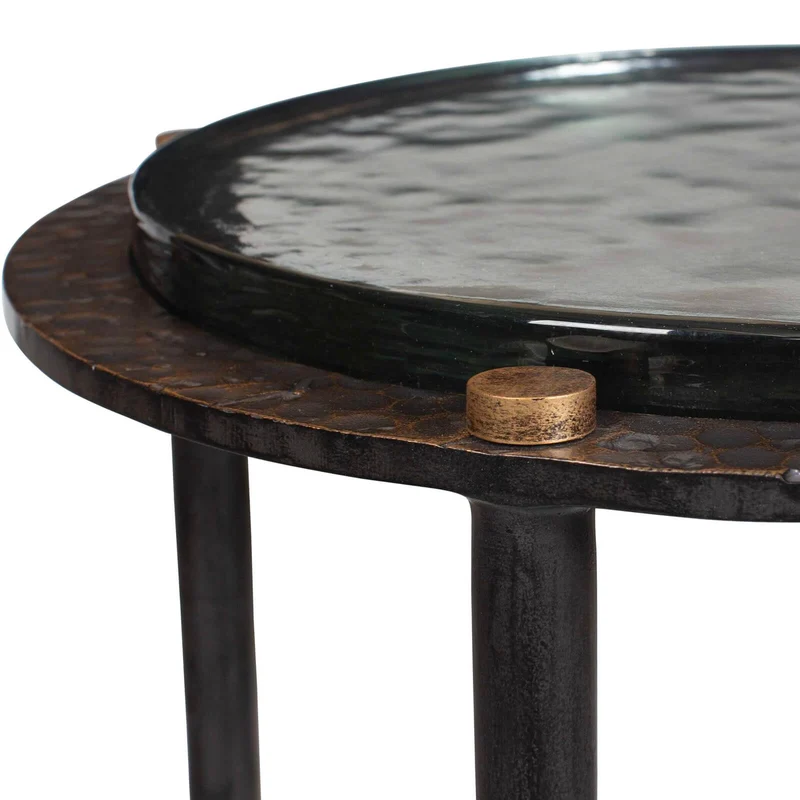 Kennington Round Glass Side Table
