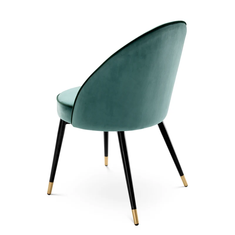 Dining Chair Cooper set of 2 Turquoise Velvet
