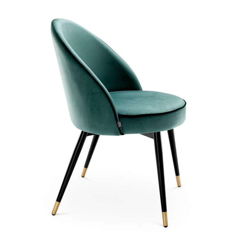Dining Chair Cooper set of 2 Turquoise Velvet