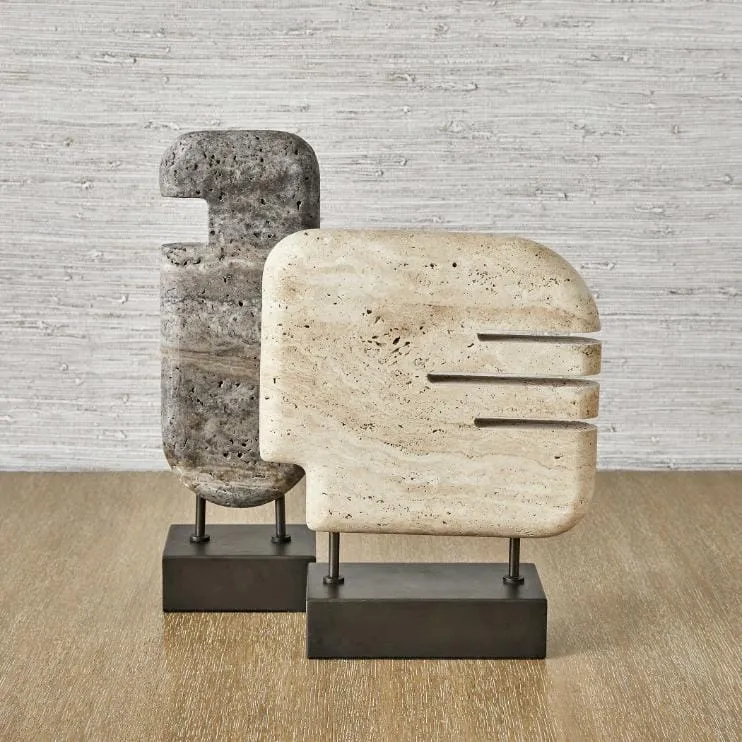 Ancient Lore Sculpture Travertine - Medium