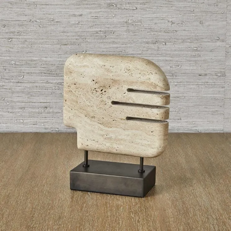 Ancient Lore Sculpture Travertine - Medium