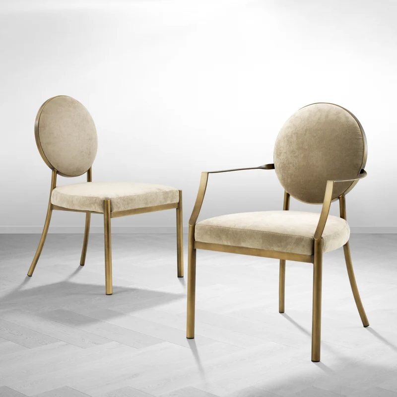 Dining Chair Scribe - Greige Velvet