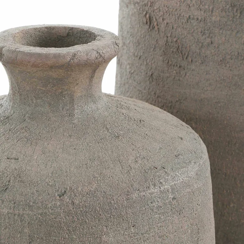 Terrene Clay Vases, Set of 2