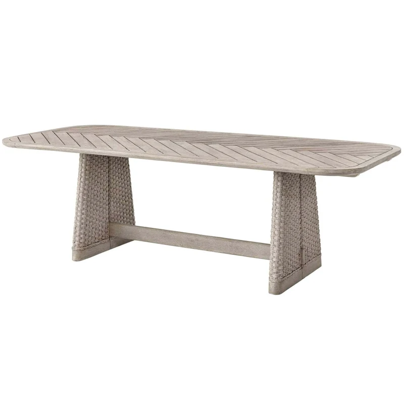 Harbor Herringbone Indoor-Outdoor Dining Table