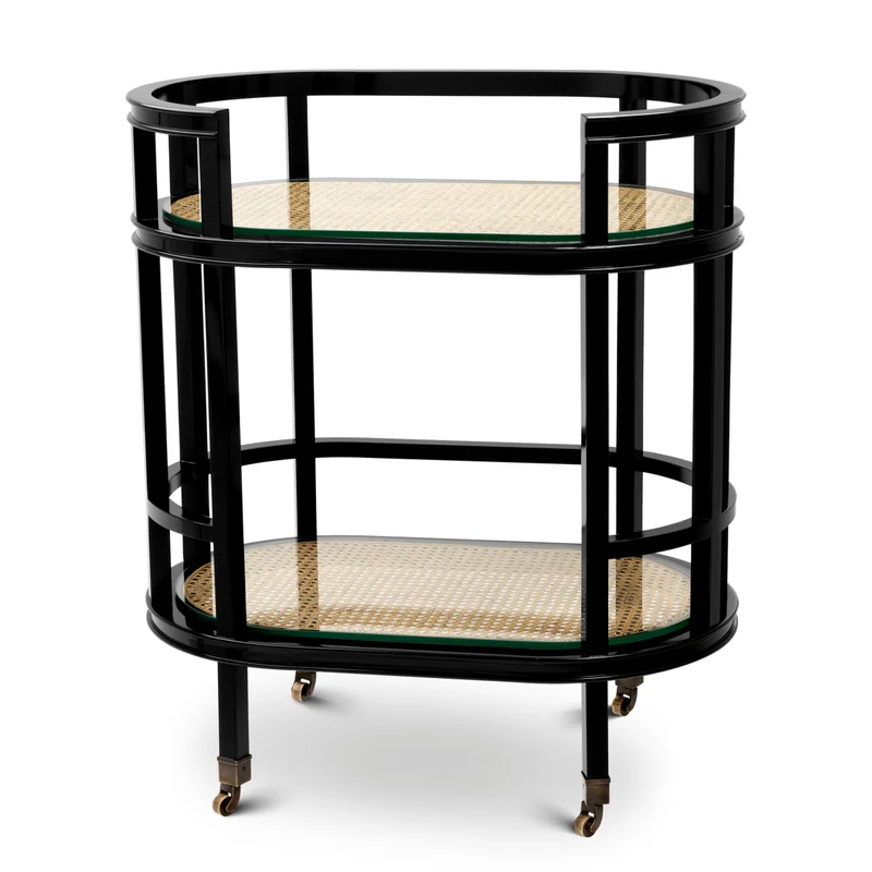 Trolley Bahamas - Natural Cane & Black