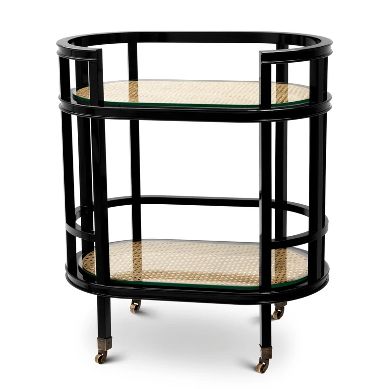 Trolley Bahamas - Natural Cane & Black