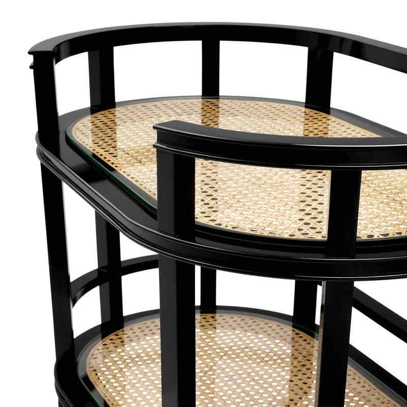 Trolley Bahamas - Natural Cane & Black