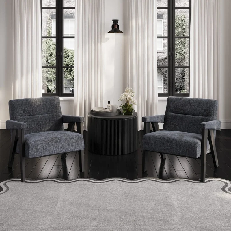 Abel Coal and Black Chair