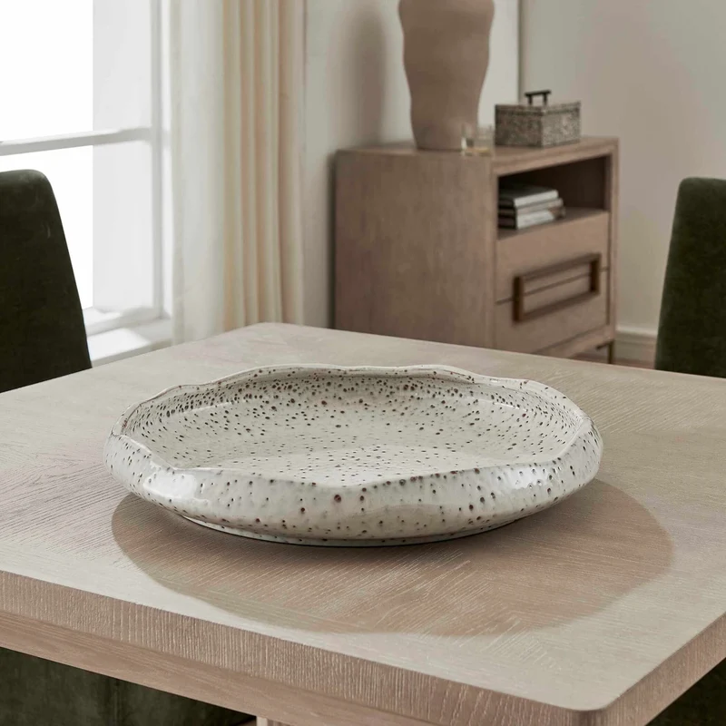 Stardust Ripple Indoor-Outdoor White Bowl