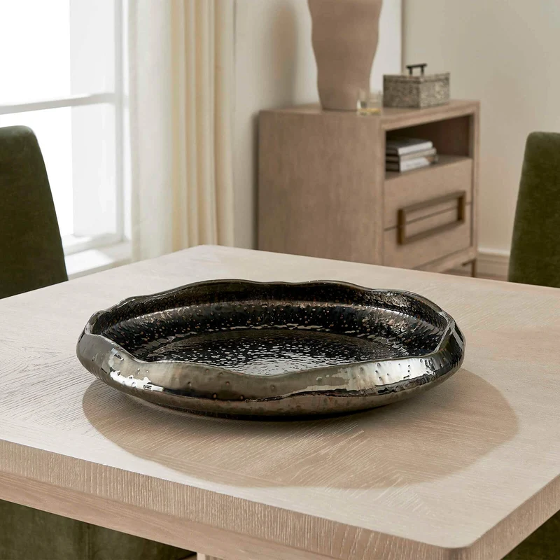Stardust Ripple Indoor-Outdoor Bowl in Black