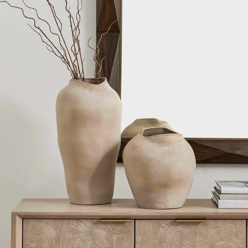 Shadow Play Indoor-Outdoor Vases, Set of 2