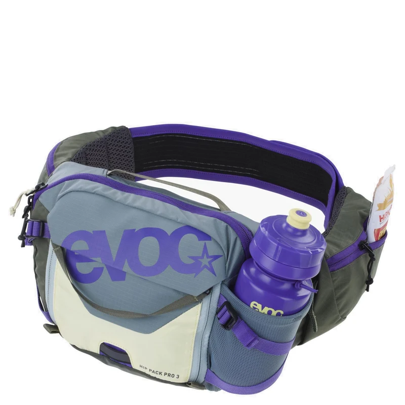 Evoc Hip Pack Pro 3 Hydration 1.5L - Riñonera 28 cm (steel/violet/dark olive)