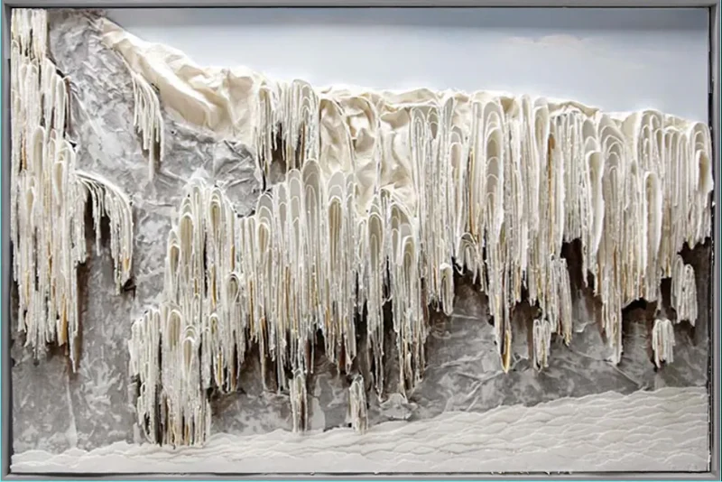 Ivory Cascade Paper Wall Art