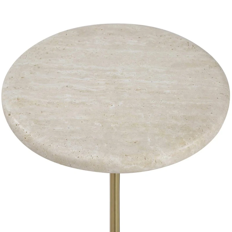 Adames Travertine Drink Table